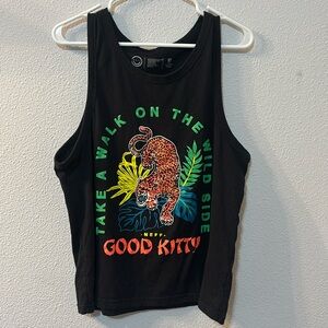 Neff “good kitty” graphic tank size small